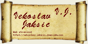 Vekoslav Jakšić vizit kartica